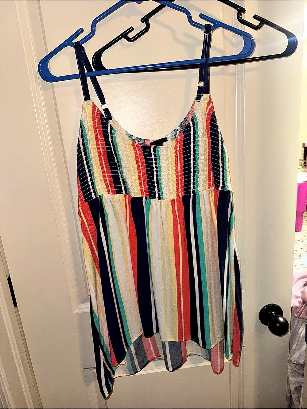 Torrid size 0 multicolor tank top. Spaghetti straps flowy bottom